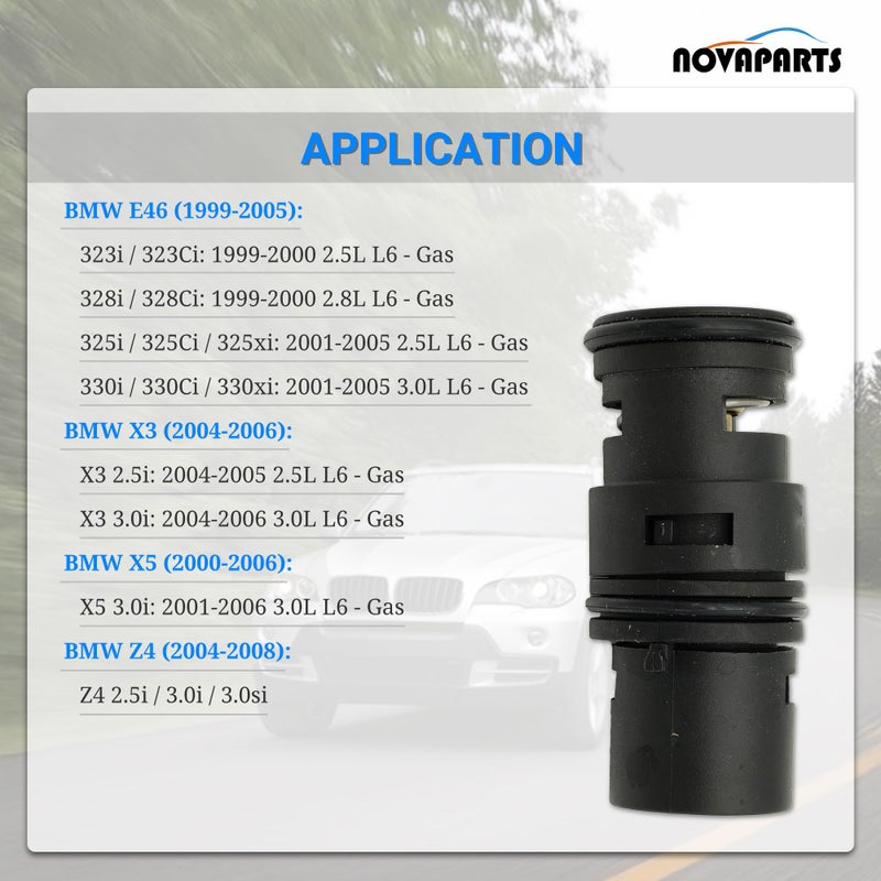 NOVAPARTS 17111437362 Oil Cooler Radiator Expansion Tank Thermostat for BMW E46 323i 323ci 328i 328ci 325i 325ci 330i 330ci 330xi X3 X5 Z4 17 11 1 437 362 - Image 2